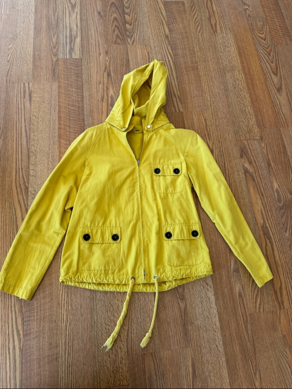 United Colors Of Benetton Yellow Hooded Jacket